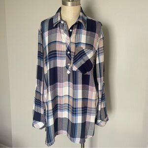 id:23 soft plaid shirt size L. NWT